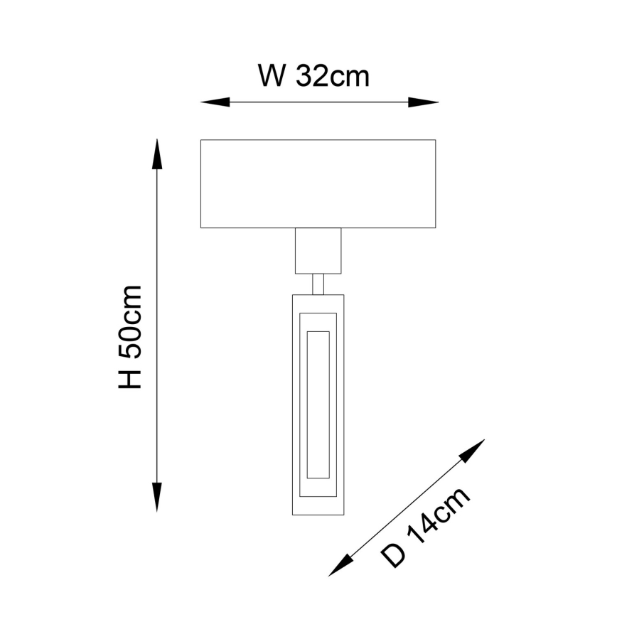 Endon 95271 - Seinavalgusti CARLTON 1xE27/10W/230V pronks