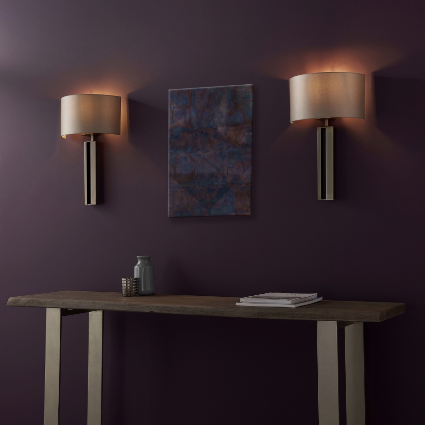 Endon 95449 - Seinalamp 1xE27/10W/230V beež/mattkroom