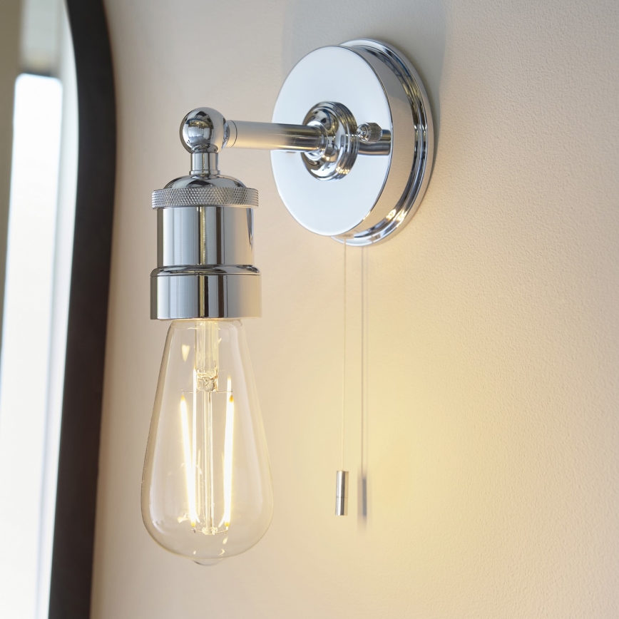 Endon 95505 - vannitoa seinavalgusti MILLER 1xE27/6W/230V IP44 läikiv kroom
