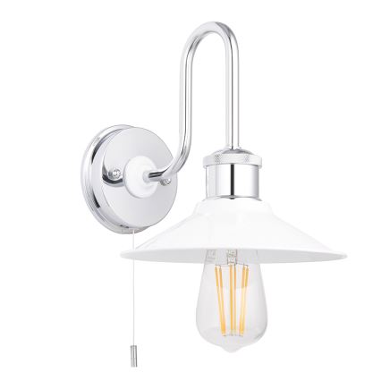 Endon 95508 - Vannitoa seinavalgusti MARIS 1xE27/6W/230V IP44 läikiv kroom/valge