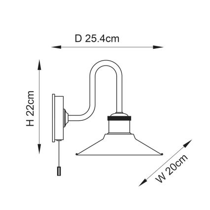 Endon 95508 - Vannitoa seinavalgusti MARIS 1xE27/6W/230V IP44 läikiv kroom/valge