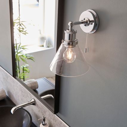 Endon 95513 - vannitoa seinapunktvalgusti TOULON, 1x E27/10W/230V, IP44, läikiv kroom