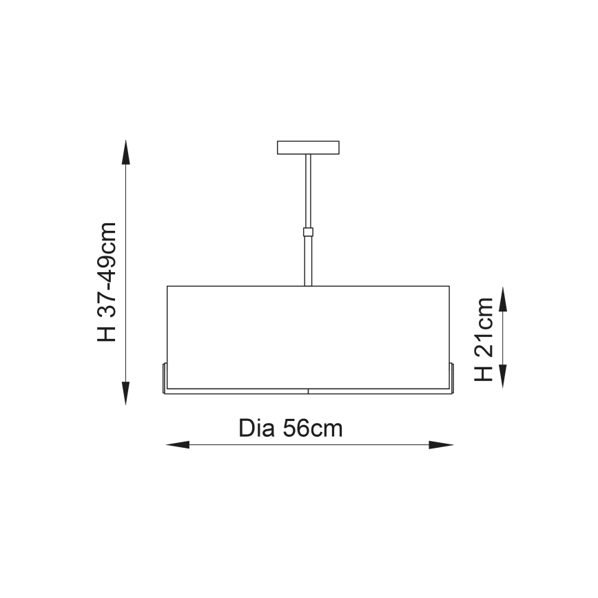 Endon 95834 - Ripplühter HAYFIELD 3xE27/40W/230V matt kroom/beež