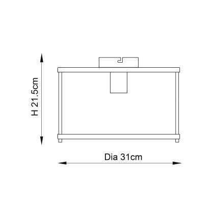 Endon 96150 - Laelamp HOPTON 1xE27/10W/230V läikiv kroom