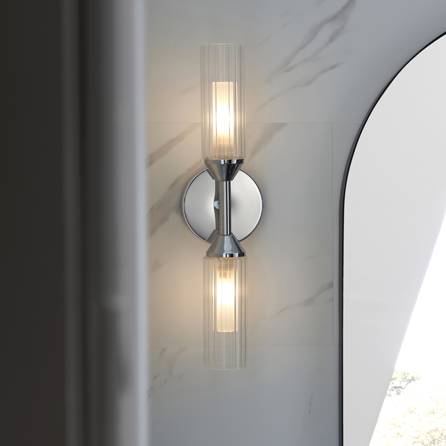 Endon 97172 - Vannitoa seinavalgusti NATORI 2xG9/3W/230V IP44 läikiv kroom