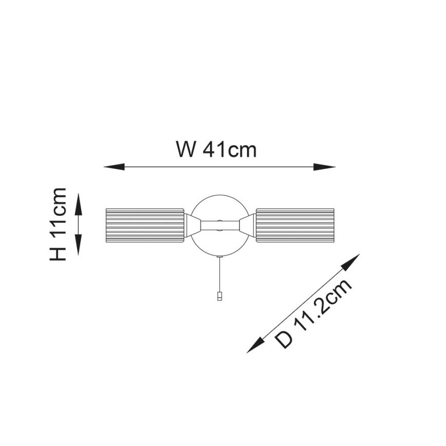 Endon 97172 - Vannitoa seinavalgusti NATORI 2xG9/3W/230V IP44 läikiv kroom