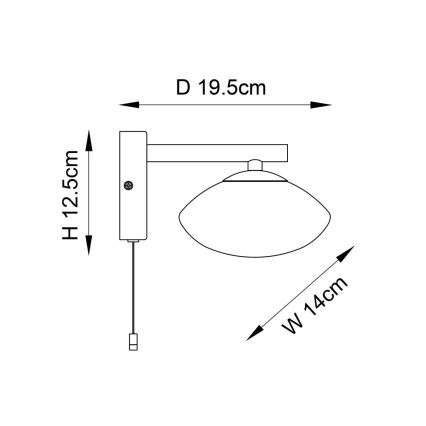 Endon 97181 - Vannitoa seinavalgusti MOBIAS 1xG9/3W/230V IP44 läikiv kroom