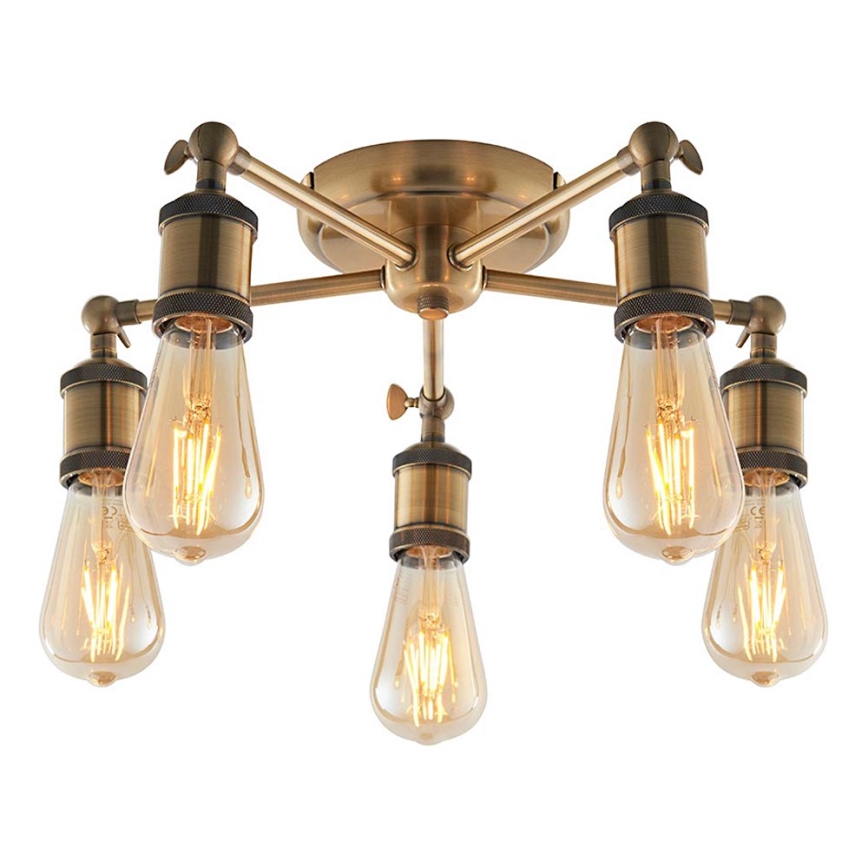 Endon 97244 - HAL spottvalgusti 5xE27/40W/230V, messing