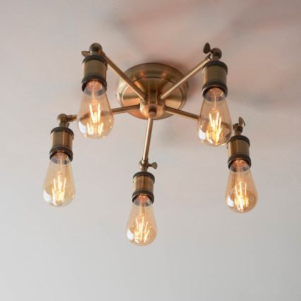 Endon 97244 - Kohtvalgusti HAL 5xE27/10W/230V messing