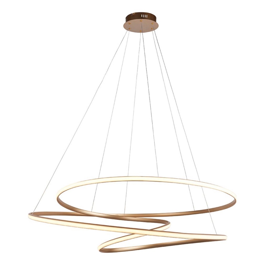 Endon 97645 - hämardatav LED-ripatslühter kaabliga TWIRL LED/131W/230V 3000K kuldne