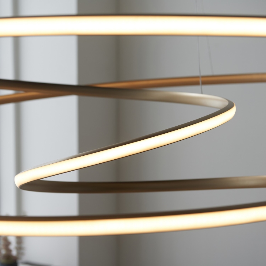 Endon 97645 - hämardatav LED-ripatslühter kaabliga TWIRL LED/131W/230V 3000K kuldne