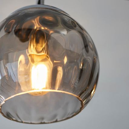 Endon 97971 - Lakke kinnitatav lühter DIMPLE 3xE14/25W/230V läikiv kroom/suitsuhall