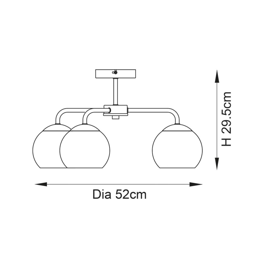 Endon 97971 - Pinnapealne lühter DIMPLE 3xE14/7W/230V läikiv kroom/suitsuhall