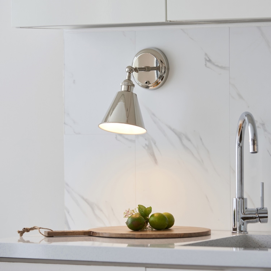 Endon 98716 - Seinavalgusti HALLE 1xE14/40W/230V, läikiv kroom
