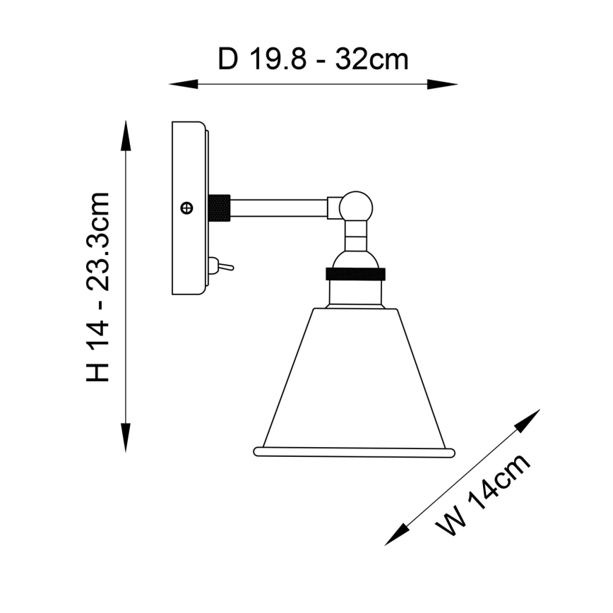 Endon 98716 - Seinavalgusti HALLE 1xE14/40W/230V, läikiv kroom
