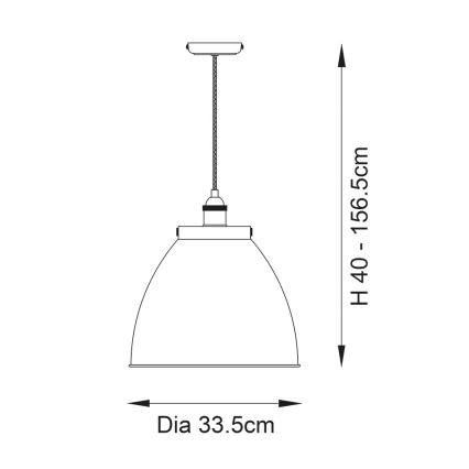 Endon 98744 - FRANKLIN rippvalgusti kaabliga 1xE27/10W/230V messing