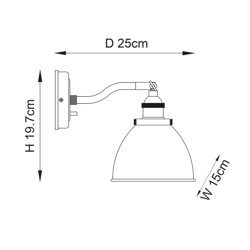 Endon 98746 - Kohtvalgusti seinale FRANKLIN 1xE14/7W/230V messing