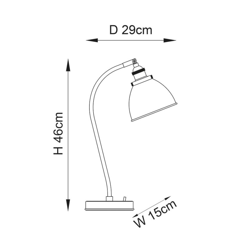 Endon 98747 - Laualamp FRANKLIN 1xE14/7W/230V messing