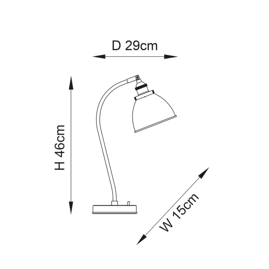 Endon 98752 - Laualamp FRANKLIN 1xE14/7W/230V mattkroom/antratsiit