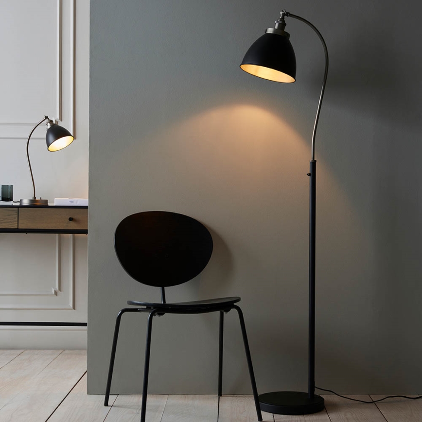 Endon 98753 - Põrandalamp FRANKLIN 1xE27/10W/230V mattkroom/antratsiit