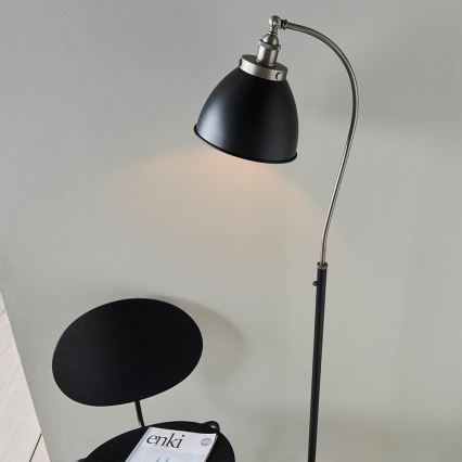 Endon 98753 - Põrandalamp FRANKLIN 1xE27/10W/230V mattkroom/antratsiit