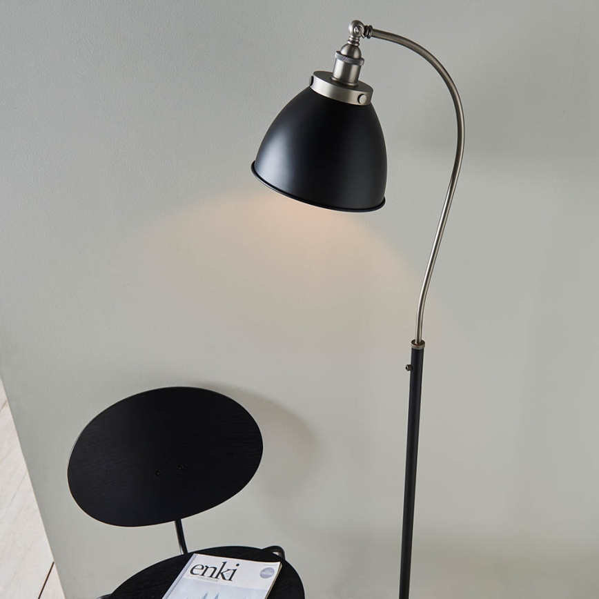Endon 98753 - Põrandalamp FRANKLIN 1xE27/10W/230V mattkroom/antratsiit