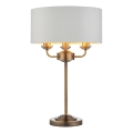 Endon 98932 - laualamp HIGHCLERE 3xE14/18W/230V, valge/messing, läbimõõt 32 cm