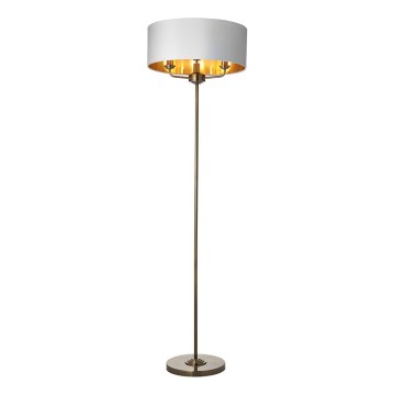 Endon 98935 - Põrandalamp HIGHCLERE 3xE14/40W/230V valge/messing d. 47 cm