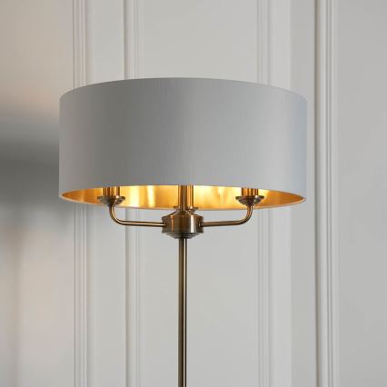 Endon 98935 - Põrandalamp HIGHCLERE 3xE14/40W/230V valge/messing d. 47 cm