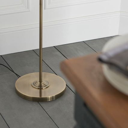 Endon 98935 - Põrandalamp HIGHCLERE 3xE14/40W/230V valge/messing d. 47 cm