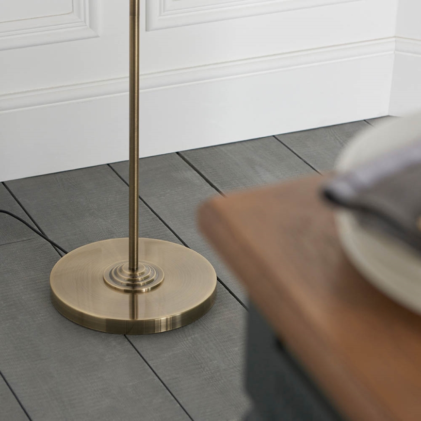 Endon 98935 - Põrandalamp HIGHCLERE 3xE14/40W/230V valge/messing d. 47 cm