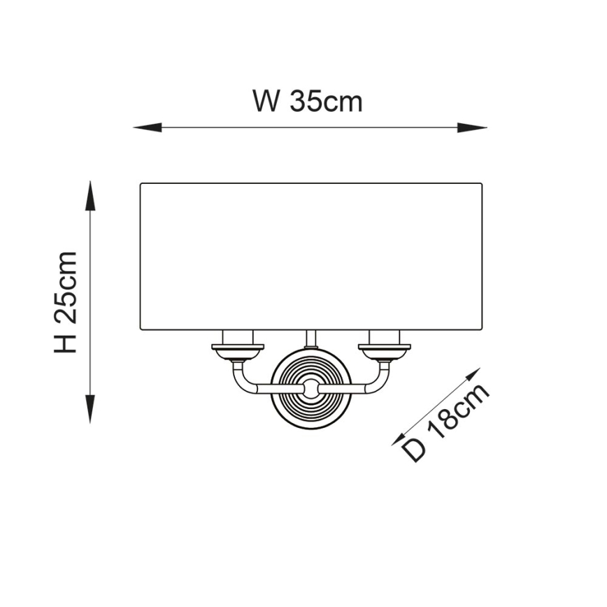Endon 98937 - Seinavalgusti HIGHCLERE 2xE14/40W/230V valge/messing
