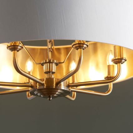 Endon 98938 - Ketiga lühter HIGHCLERE 8xE14/40W/230V, läbimõõt 70 cm, valge/messing