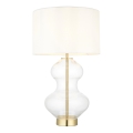 Endon 99110 - Hämardatav laualamp KELDA 1xE27/10W/230V valge/kuldne