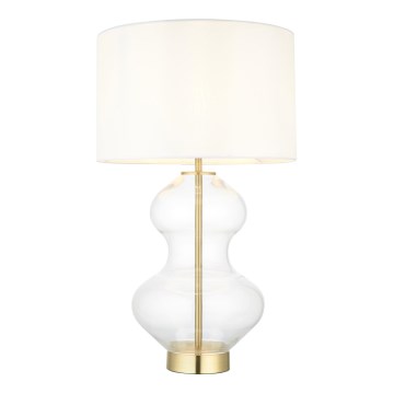 Endon 99110 - Hämardatav laualamp KELDA 1xE27/10W/230V valge/kuldne