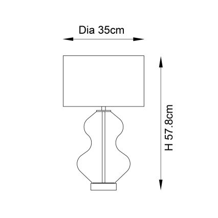 Endon 99110 - Hämardatav laualamp KELDA 1xE27/10W/230V valge/kuldne