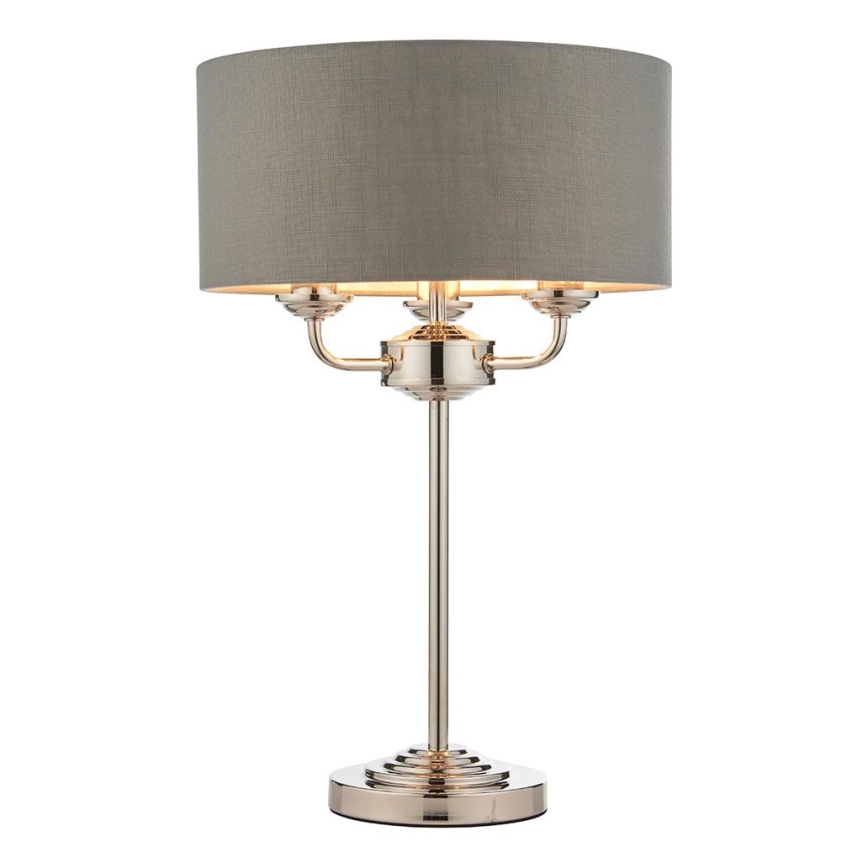 Endon 99149 - Laualamp HIGHCLERE 3xE14/18W/230V hall/läikiv kroom
