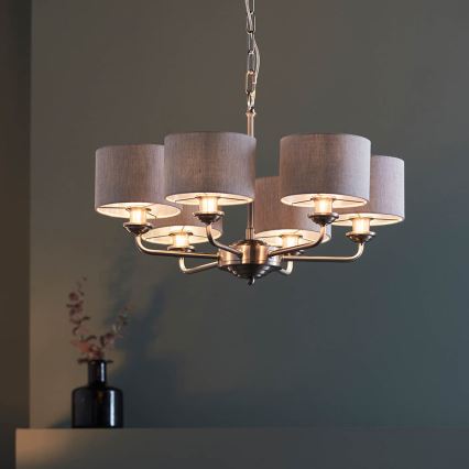 Endon 99151 - ketiga ripplühter HIGHCLERE 6xE14/28W/230V hall/mattkroom läbimõõt 53 cm