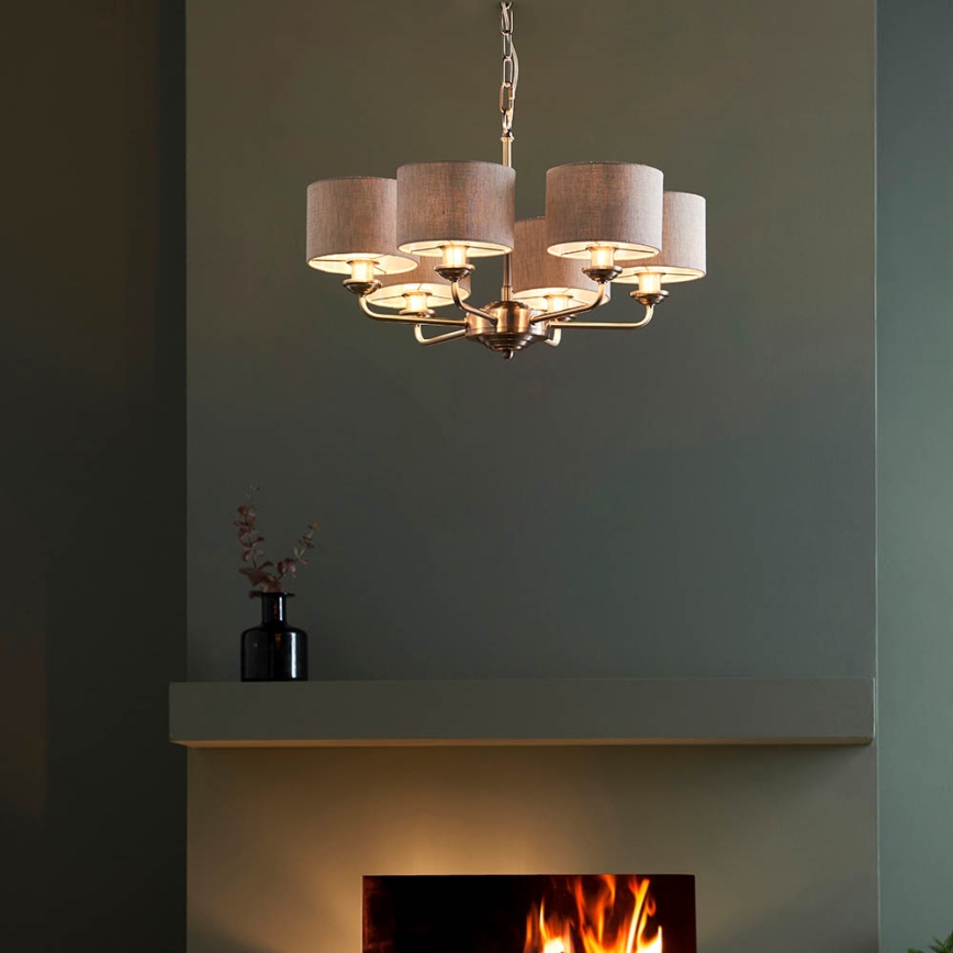 Endon 99151 - ketiga ripplühter HIGHCLERE 6xE14/28W/230V hall/mattkroom läbimõõt 53 cm