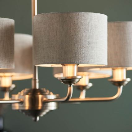 Endon 99151 - ketiga ripplühter HIGHCLERE 6xE14/28W/230V hall/mattkroom läbimõõt 53 cm