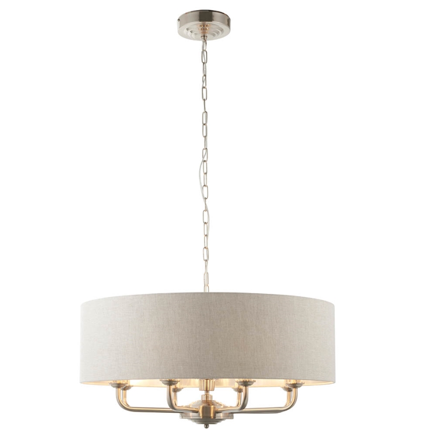 Endon 99152 - Lühter HIGHCLERE 8xE14/40W/230V hall/matt kroom d. 70 cm