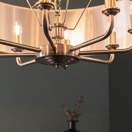 Endon 99152 - Lühter HIGHCLERE 8xE14/40W/230V hall/matt kroom d. 70 cm