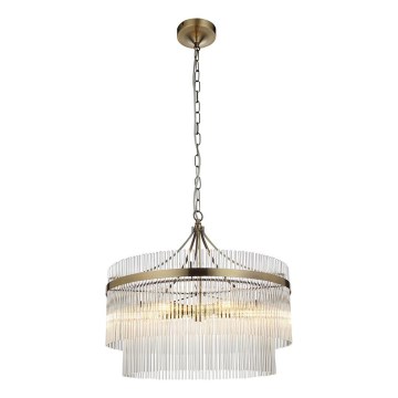 Endon 99166 - Ketiga riputatav lühter MARIETTA 5xE14/7W/230V messing/läbipaistev