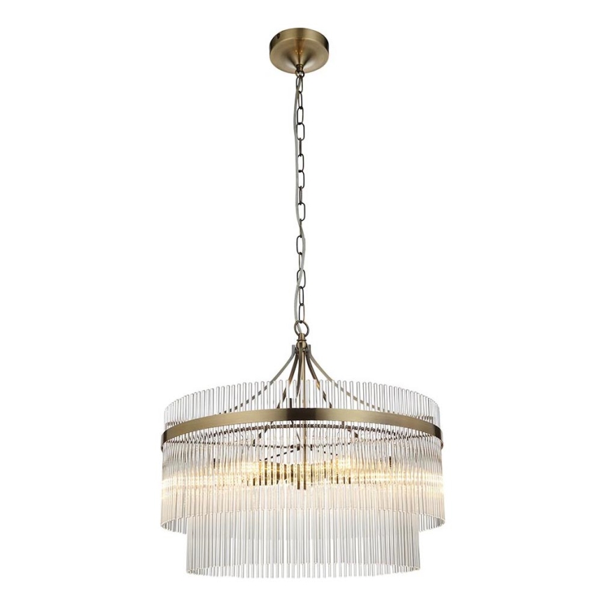 Endon 99166 - Ketiga riputatav lühter MARIETTA 5xE14/7W/230V messing/läbipaistev
