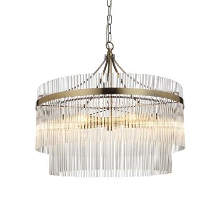 Endon 99166 - Ketiga riputatav lühter MARIETTA 5xE14/7W/230V messing/läbipaistev