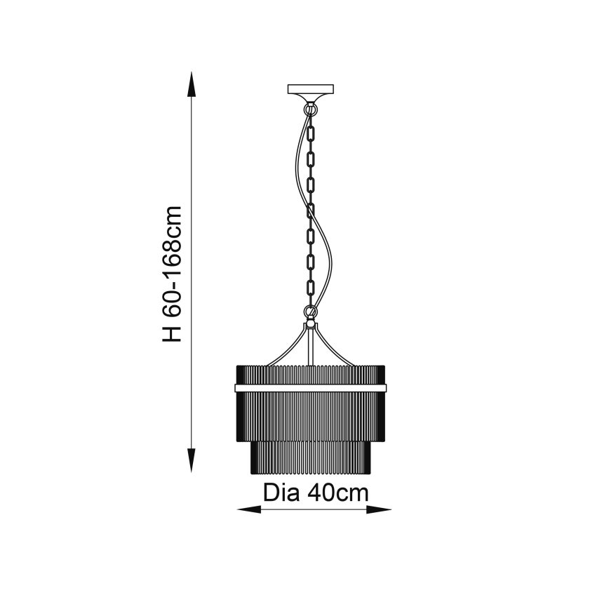 Endon 99167 - Lühter MARIETTA 3xE14/7W/230V messing/läbipaistev