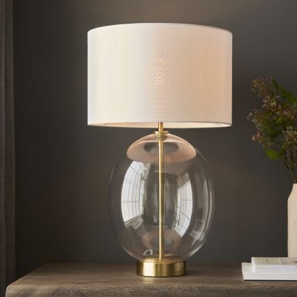 Endon 99292 - Hämardatav laualamp KELDA 1xE27/10W/230V kreemjas/kuldne