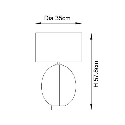 Endon 99292 - Hämardatav laualamp KELDA 1xE27/10W/230V kreemjas/kuldne