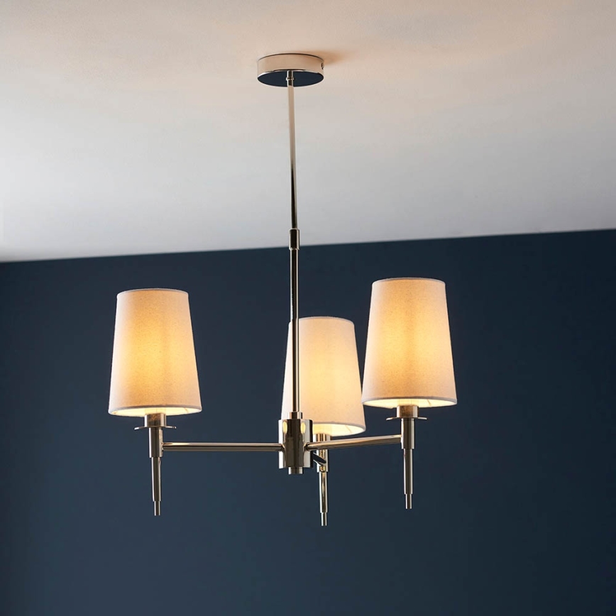 Endon 99455 - Vardaga rippvalgusti 3xE14/6W/230V läikiv kroom/valge