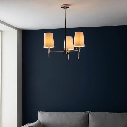 Endon 99455 - Vardaga rippvalgusti 3xE14/6W/230V läikiv kroom/valge